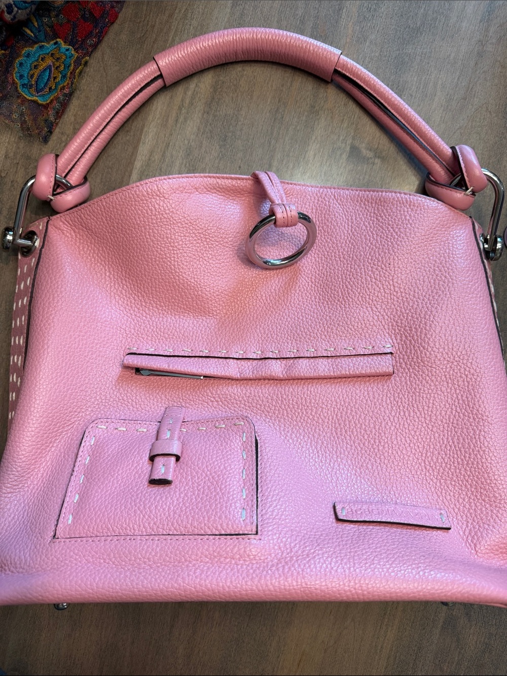 BCBG MAXAZRIA Women's Pink Leather Exterior Handbag